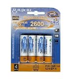 Electronics : Fujicell 2700 mAh AA Batteries 4 pack