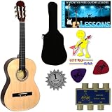 Acoustic Guitar Package 3/4 Sized Nylon String Childs Guitar Pack Natural