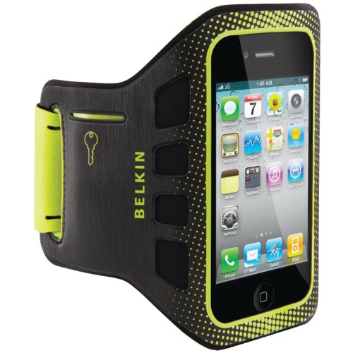 Belkin Ease-Fit Sport Armband for iPhone 4 and iPhone 4S (Black / Limelight)