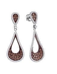 1.00CTW COGNAC DIAMOND MICRO-PAVE EARRING