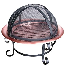 Landmann Scroll Series 30-Inch Copper Fire Pit with Spark Guard