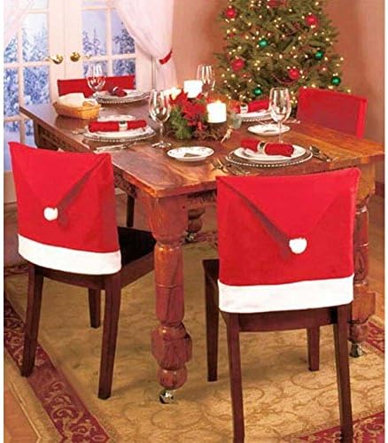 2pcs Santa Hat Christmas Chair Back Covers
