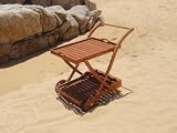 Servierwagen mit abnehmbaren Tablett - Bangkirai Holz