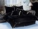7Pcs Full Black Velvet Comforter Set Bed in a Bag