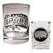 San Antonio Spurs NBA Rocks Glass & Square Shot Glass Set - Primary Logo by Great American Products