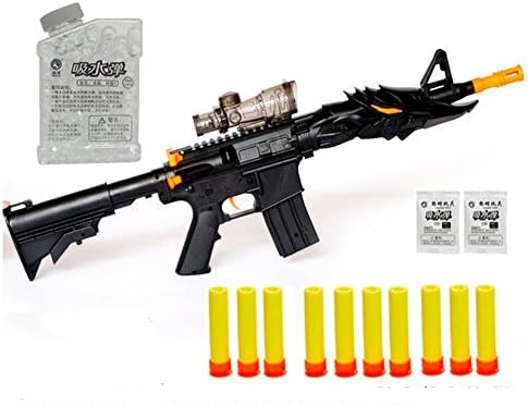 Yk Hero M16 Sniper Spring Powered Toy Foam Dart & Water Polymer Ball Shooting Gun w/ 10 Suction Darts, Clear Balls