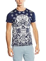 American People Camiseta Manga Corta Skully (Azul)