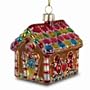 Lebkuchenhaus - Christbaumschmuck aus Glas - H:7cm
