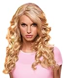 hairdo from Jessica Simpson and Ken Paves 22″ Clip-In Extension, Relaxed Curl, Chestnut