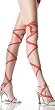 Lycra Sheer Pantyhose With Woven Spiral Stripes And Bow