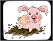 Mouse Pad with dirty, pig, animal, piglet, mud Image