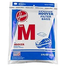 Hoover Vacuum Cleaner Bags, Type M - 3 ea