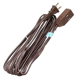 Coleman Cable 09404 SPT-2 Triple Tap Extension Cord, 2-Conductor 15-Feet