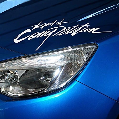 Viout® 11.82*4.7 Inches Car Decal Stickers,Fast &amp; Furious PVC Car DIY Wrap Sheet Roll Film Car Sticker Decal. (The spirit of Competition, White)