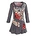 Parsley & Sage - Fig Leaf, 3/4 sleeve v-neck tunic top in a casual floral style