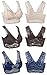 FUNOC New Womens Wire Free Yoga Sports Leisure Lace Vest Crop Top Sleep Padded Bra