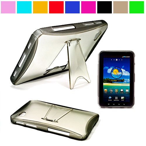 Premium TPU Hard Crystal Case Cover with Kickstand for Samsung Galaxy Tab 7 inch LCD Display Screen Wifi 3G Samsung Galaxy Tablet P1000, Grey
