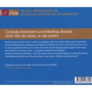 Zwischen Himmel und Erde: Cordula Stratmann und Matthias Brandt sind »Sie da oben, er da unten«