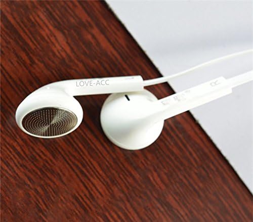 Loveacc®s501 3.5mm Premium Stereo In-ear Handsfree Headset Earbuds Headphone with Microphone & Volume Control Earphones Earbuds with Remote and Mic for the Ios Devices Apple Iphone 5s 5c 5 4s 4 Ipad and Android Devices Samsung Galaxy S5 S4 Mini S3 Note 2 Htc Motorola Lg Sony Huawei 3.5mm Mp3 Mp4(white)