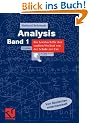 Analysis<br> Band 1: Ein Lernbuch f�r den sanften Wechsel von der Schule zur Uni