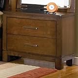 Langley Nightstand in Brown Oak Finish by Coaster Furniture