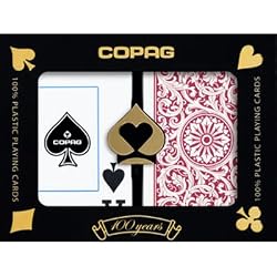 Copag 1546 Bridge Size Jumbo Index Playing Cards (Green Burgundy)