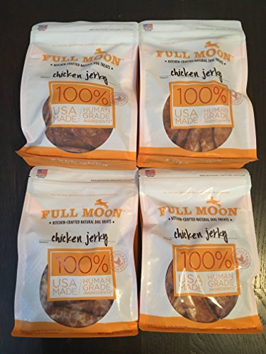 Full Moon All Natural Human Grade Dog Treats, Chicken Jerky, 12.5 oz. (Pack of 4)