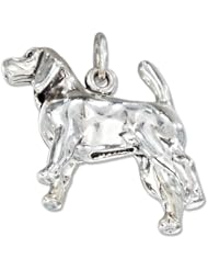 Sterling Silver Three Dimensional Beagle Dog Charm