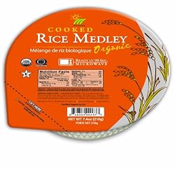 Gogo Rice Minsley Cooked Organic Rice Medley,  7.4-Ounce Bowls (Pack of 12)