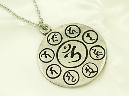 Pendant Amida Mandala white metal