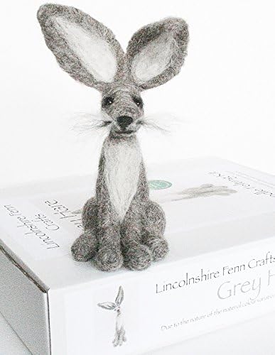 Grey Hare Needle Felting Starter Kit - natural, undyed British wool