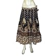 Umbrella Cut Girls Cotton Skirt Block Printed Long Size 18 (skt453a)