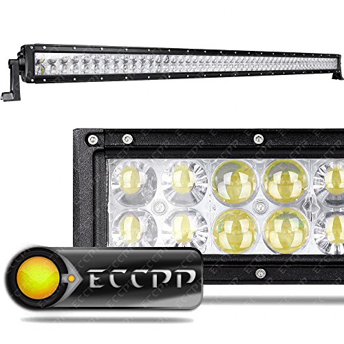 ECCPP 4D Reflectors OSRAM 52" 300W Off Road LED Work Light Bar Auxiliary Driving Lamp Flood Spot Combo Beam For 4x4-Jeep Cabin/UTE/SUV/ATV/Truck/Car/Boat/Fishing excavator/engineering vehicle/mining vehicle/beach car/fire truck/rescue vehicles/police car/Garden square/industrial plant (300W 4D LED)