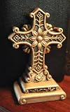Gold-toned Ornate Cross Doorstop