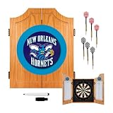 NBA New Orleans Hornets Wood Dart Cabinet Set