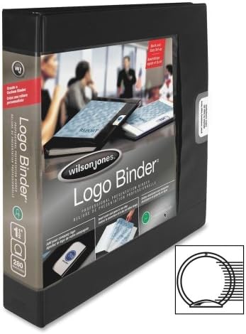 Wholesale CASE of 25 - Acco/Wilson Jones Custom Imprint Binders-Custom Imprint Binder,11"x8-1/2",2 Pockets,1" Cap.,Black
