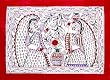 Wall Paintings Madhubani Art Organic Color Paper 15 x 11 inches (seemadh040)