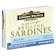 Crown Prince Natural OneWild Caught  Brisling Sardines in Spring Water, 3.75-Ounce Cans (Pack of 12)