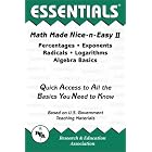 Click here to buy Math Made Nice and Easy #2: Percentages, Exponents, Radicals, Logarithms and Algebra... by  The Staff of REA.