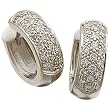 14kt White Gold Stylish Diamond Huggies Earrings