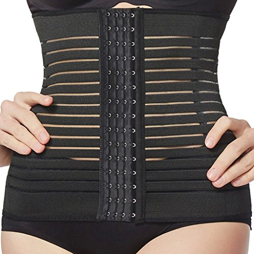 Everbellus Women's Breathable Latex Corset Steel Bone Training Waist Cincher