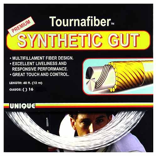 Tournafiber Synthetic Gut - Tennis String Set - White - 16 ga - 40 feet