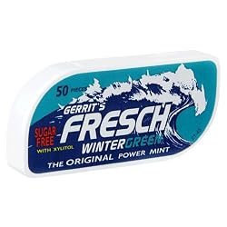 Gerrit's Fresch Power Mints, Wintergreen, 50-Piece Packs (Pack of 12)