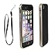 SOSAM iphone 6 plus Lanyard Necklace Case Dual Color TPU Shockproof Protective Bumper Case Shell With Lanyard with Adjustable Detachable Neck Lanyard for IPhone 6 plus (5.5-inch) Retail Packaging (Black)