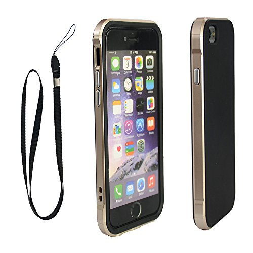 SOSAM iphone 6 plus Lanyard Necklace Case Dual Color TPU Shockproof Protective Bumper Case Shell With Lanyard with Adjustable Detachable Neck Lanyard for IPhone 6 plus (5.5-inch) Retail Packaging (Black)