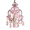Mini Chandelier - Pink (12")