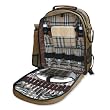 Copper Brown Wine Picnic Tote for 4