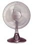 Clairion Comfort Plus 12-Inch Titanium Finish 3-Speed Table Fan