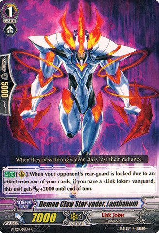 Cardfight!! Vanguard TCG - Demonic Claw Star-vader, Lanthanum (BT12/068EN) - Binding Force of the Black Rings