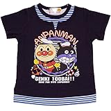 【本体綿100％】2016年 夏物 アンパンマン 天竺 フェイクレイヤード 半袖Ｔシャツ Anpanman ネイビー◇80cm